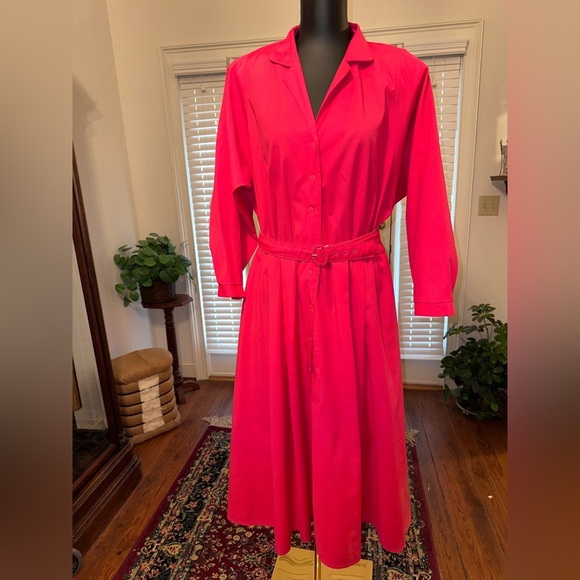 Vintage 1980s midi a line Martha Vineyard dress - Picture 1 of 5